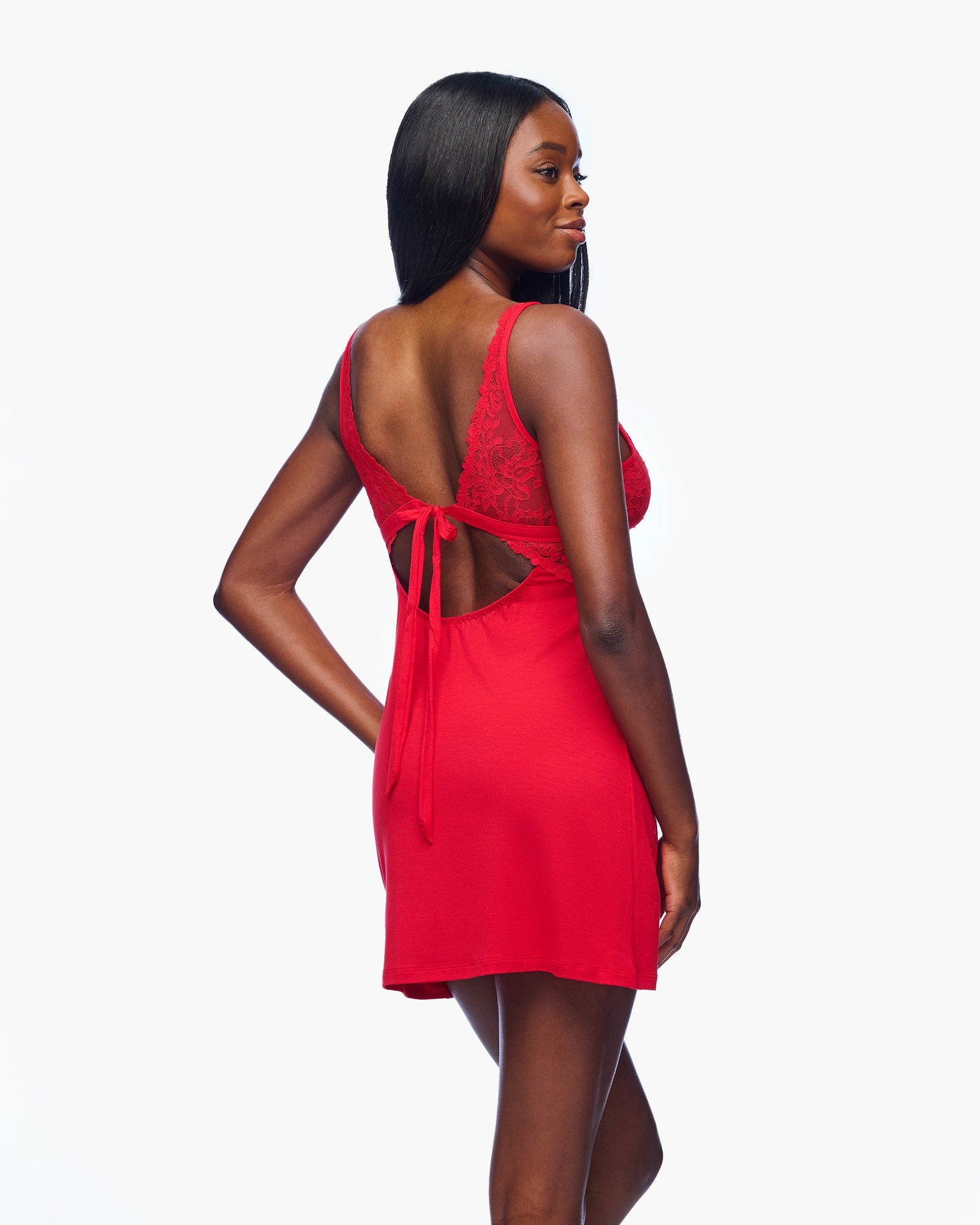 Red Chemise - Carmela Modal Slip