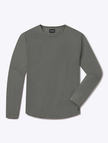 Mens | AO Long Sleeve Curve-Hem Tee | Signature-Fit PYCA Pro | Castor Grey