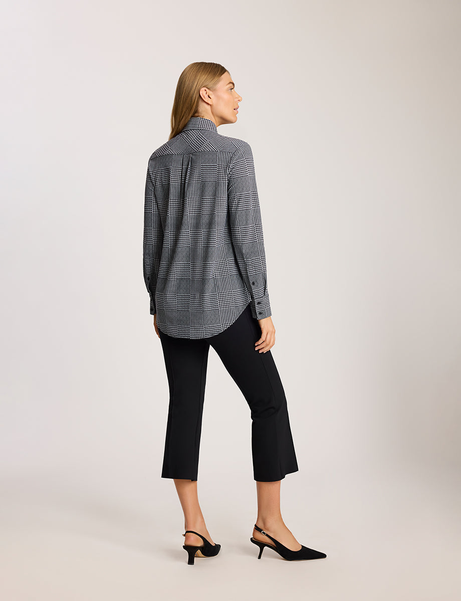 Button Down Shirt::Houndstooth Plaid::Back