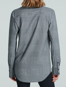 Button Down Shirt::Houndstooth Plaid::Back