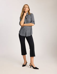 Button Down Shirt::Houndstooth Plaid::