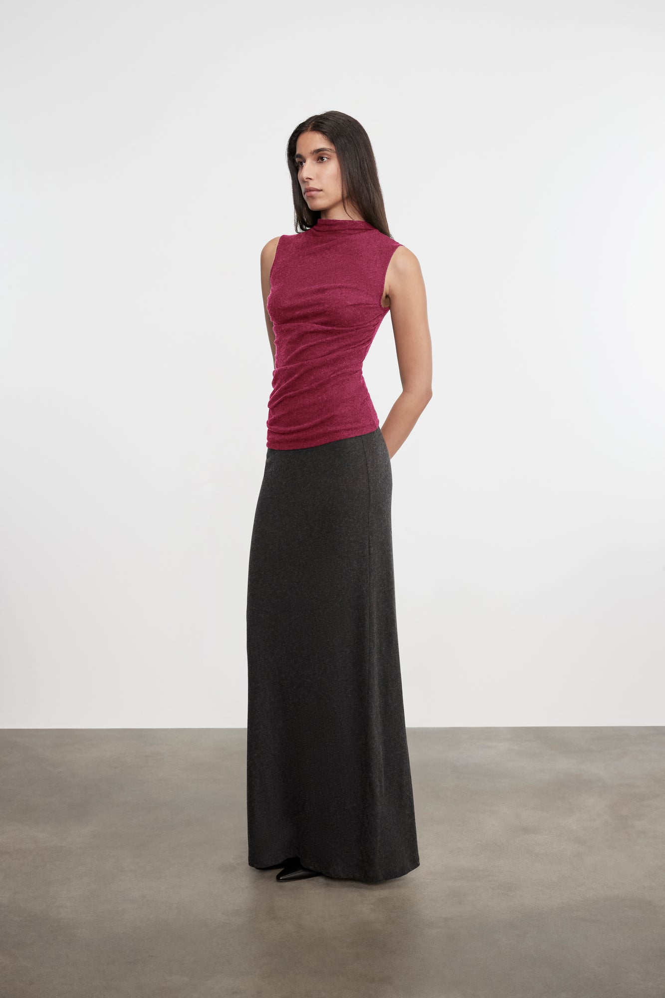 Cashmere Sleeveless Twist Top | Barolo