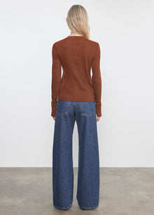 Cashmere Easy Cuffed Crew | Nutmeg