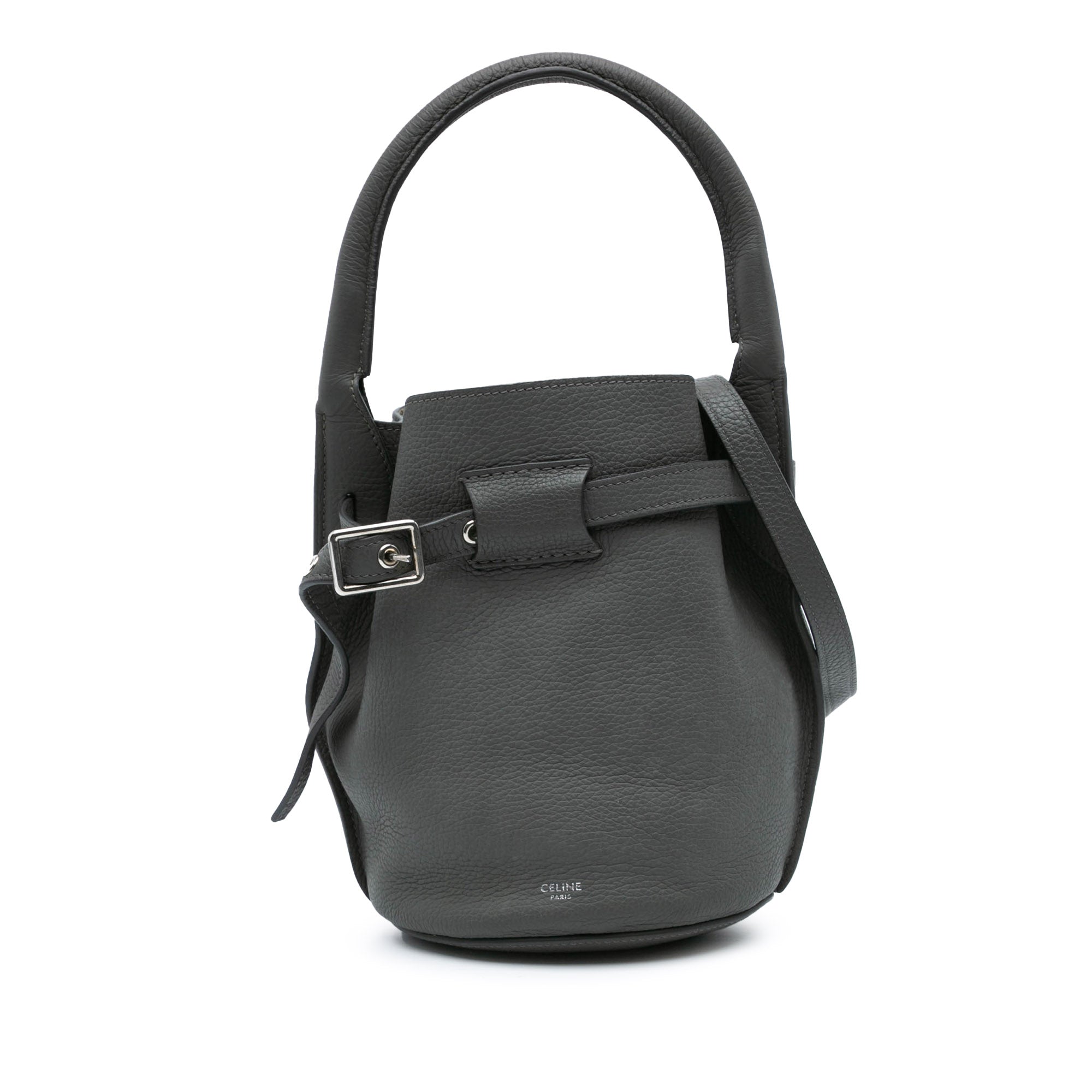 Celine | Pre-Owned Nano Leather Big Bucket Bag | Gray