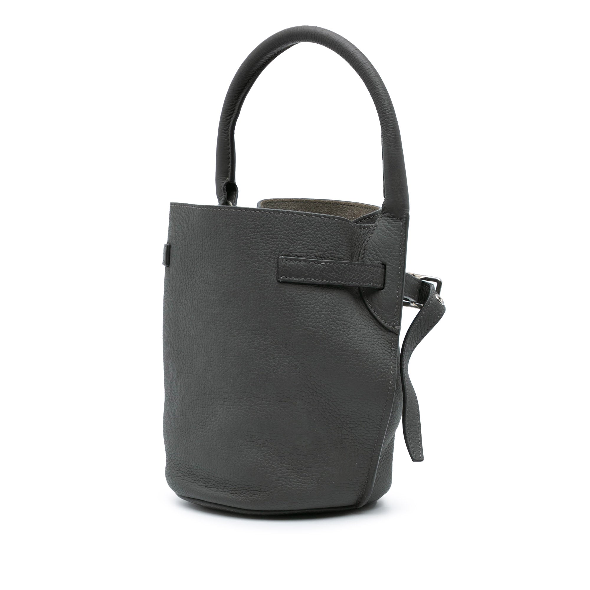 Celine | Pre-Owned Nano Leather Big Bucket Bag | Gray