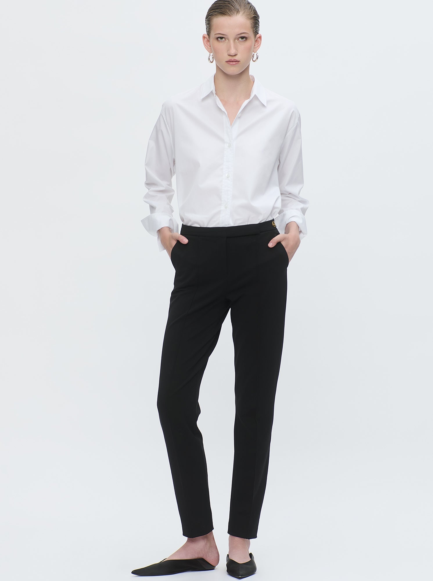 Cory Jersey Slim Pant | Black