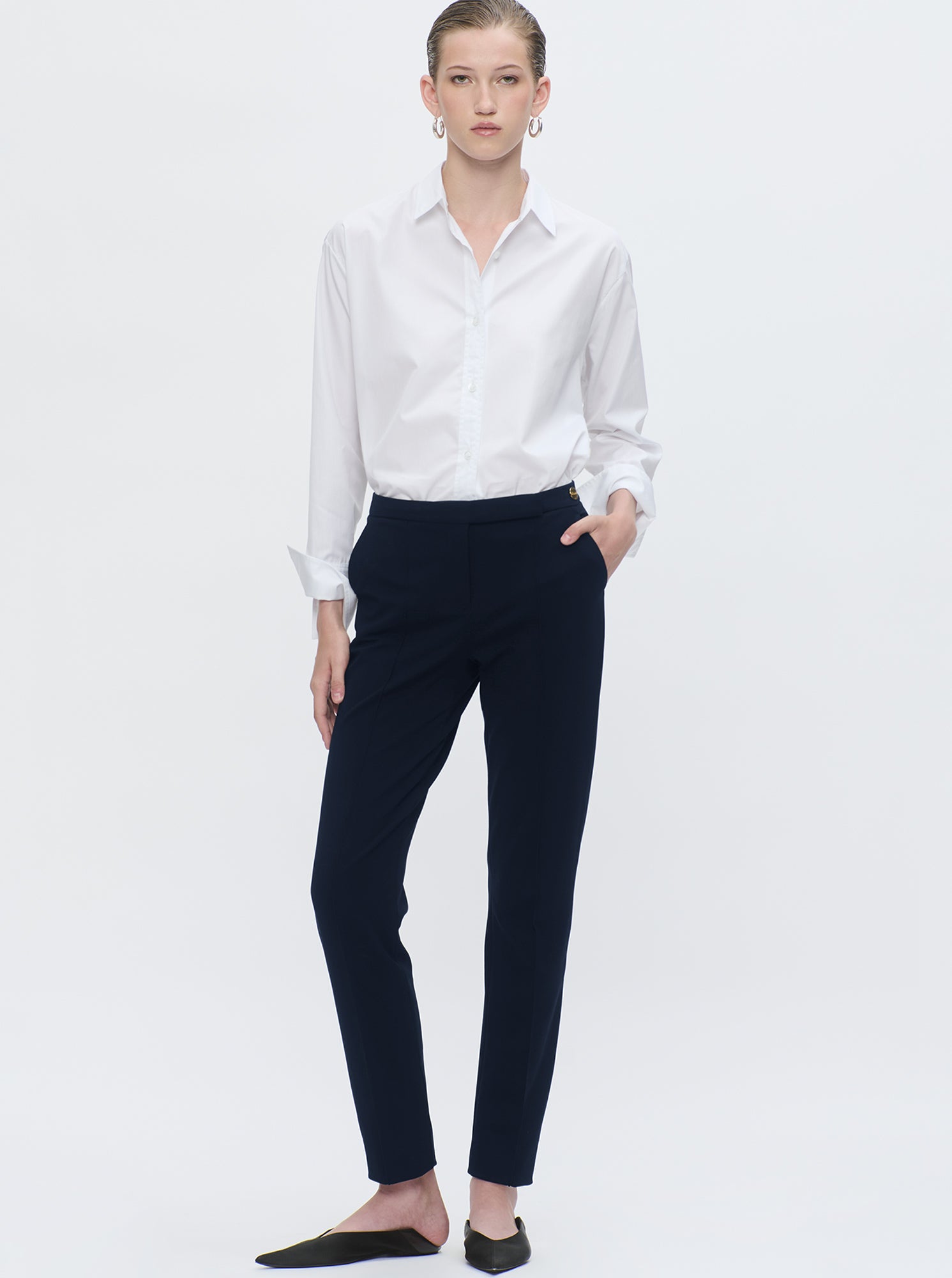 Cory Jersey Slim Pant | Navy