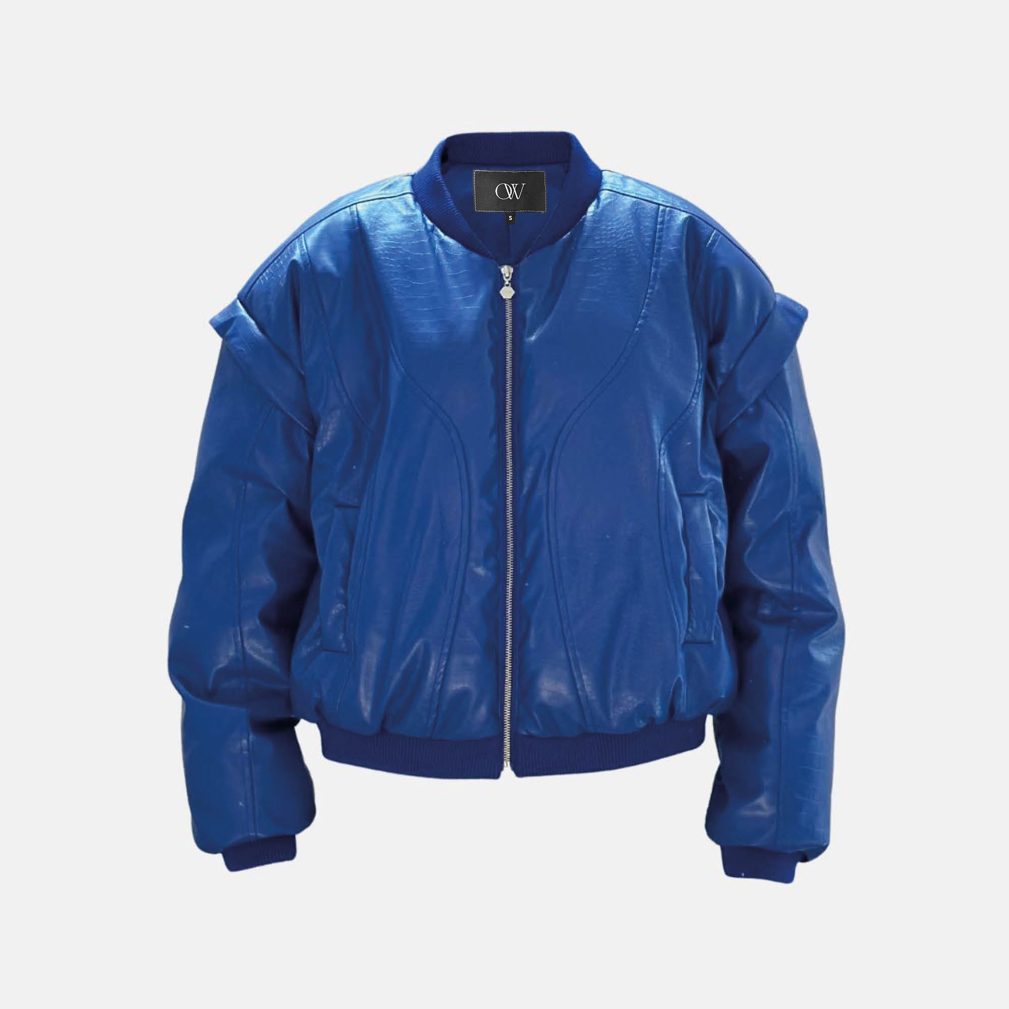 OW Collection Croc Bomber Jacket | Blue