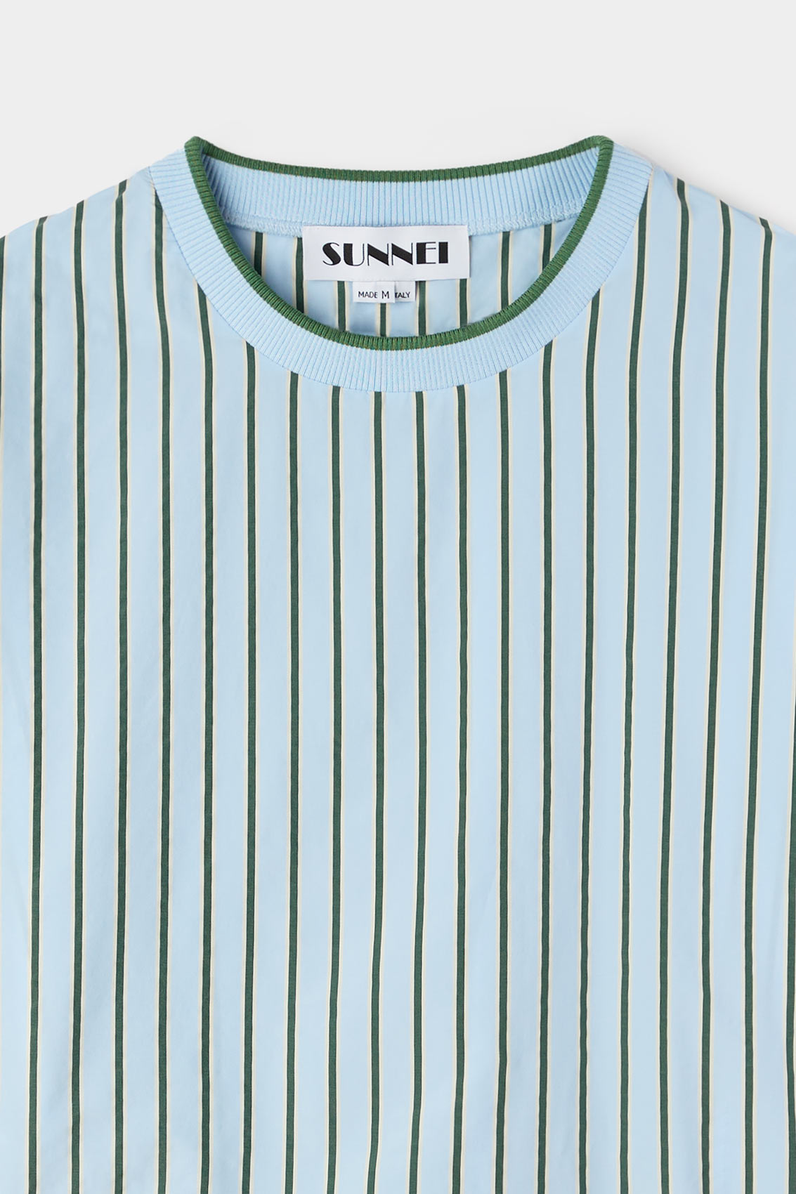 Kimono T-Shirt | Men | Green x Blue Stripes