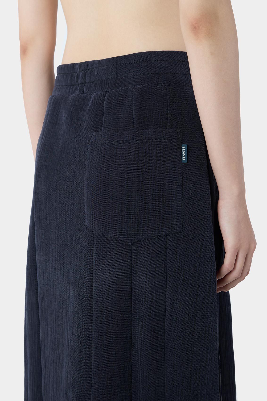 Bonded Panel Skirt | Women | Dark Blue