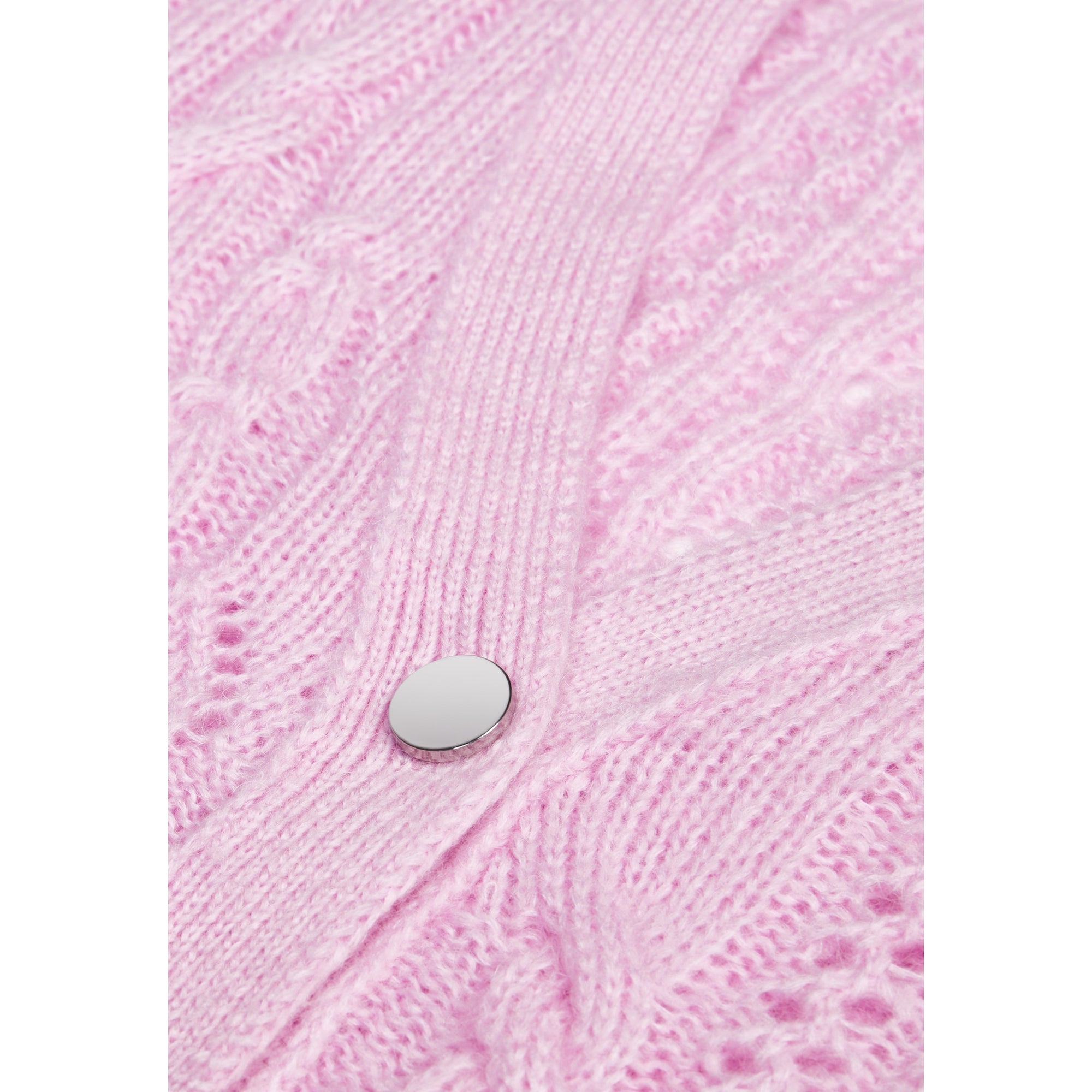 Cable-Knit Wool-Blend Cardigan | Women | Pink