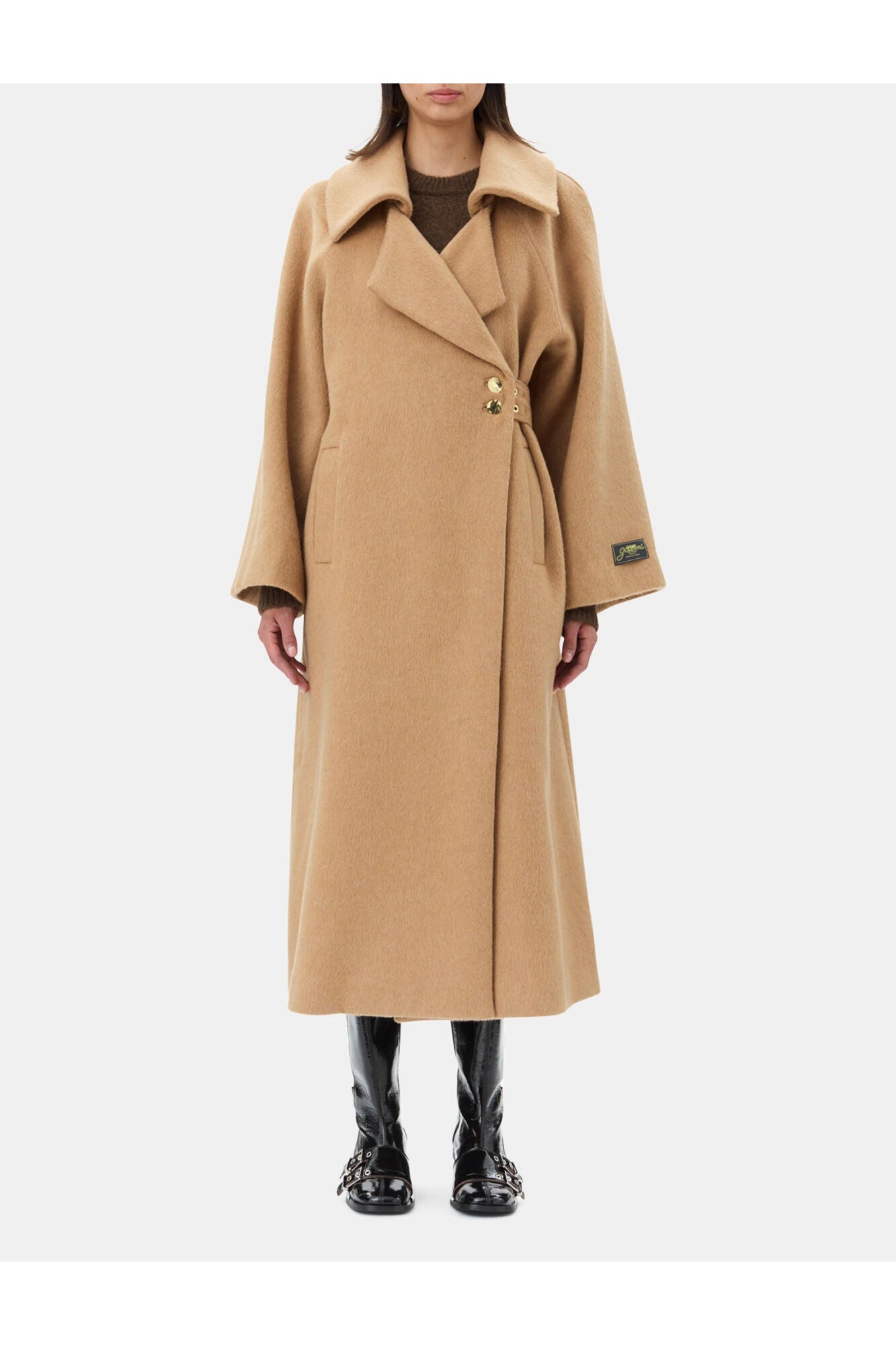 Camel Wool Blend Coat | Latte