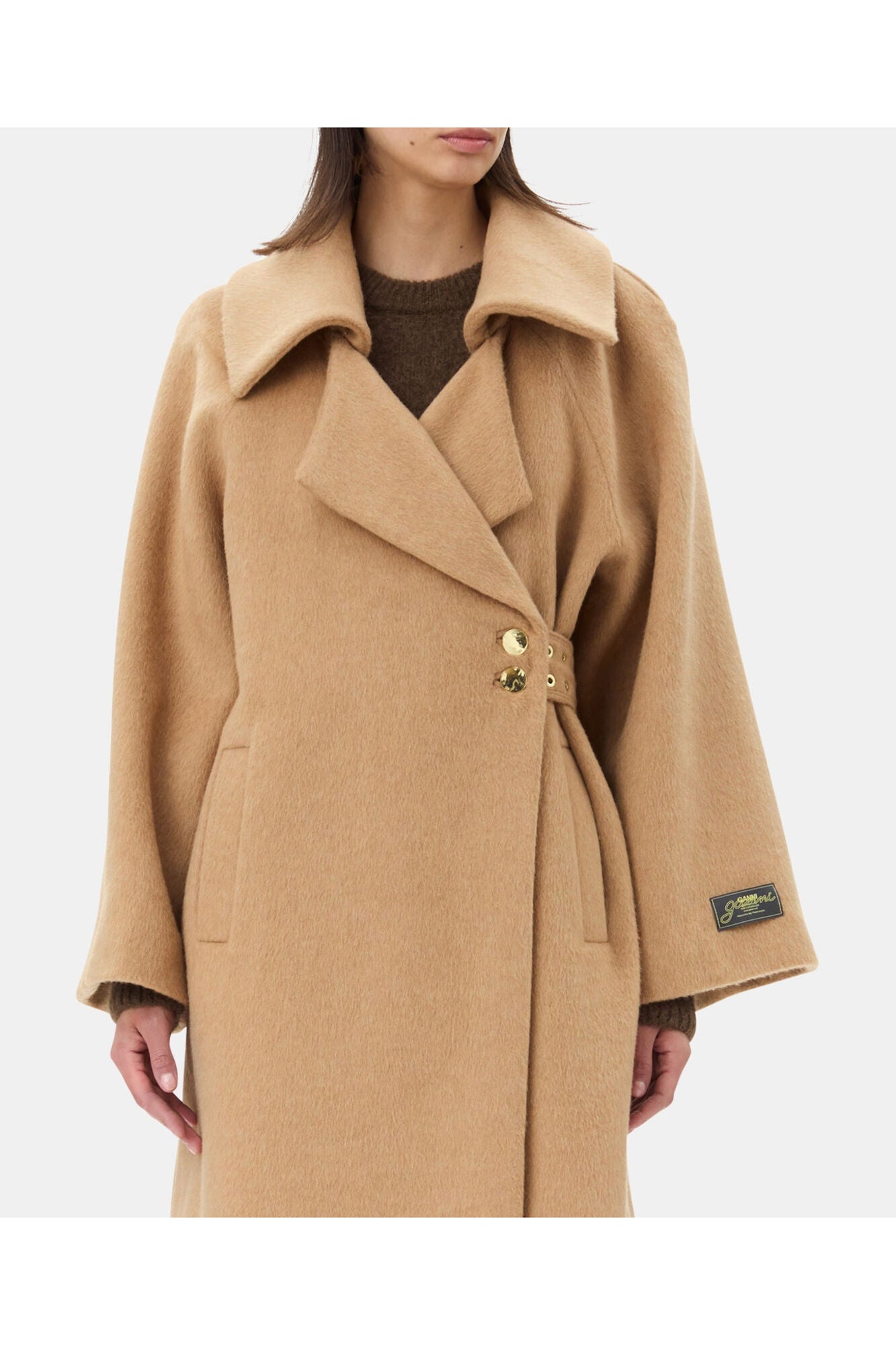 Camel Wool Blend Coat | Latte