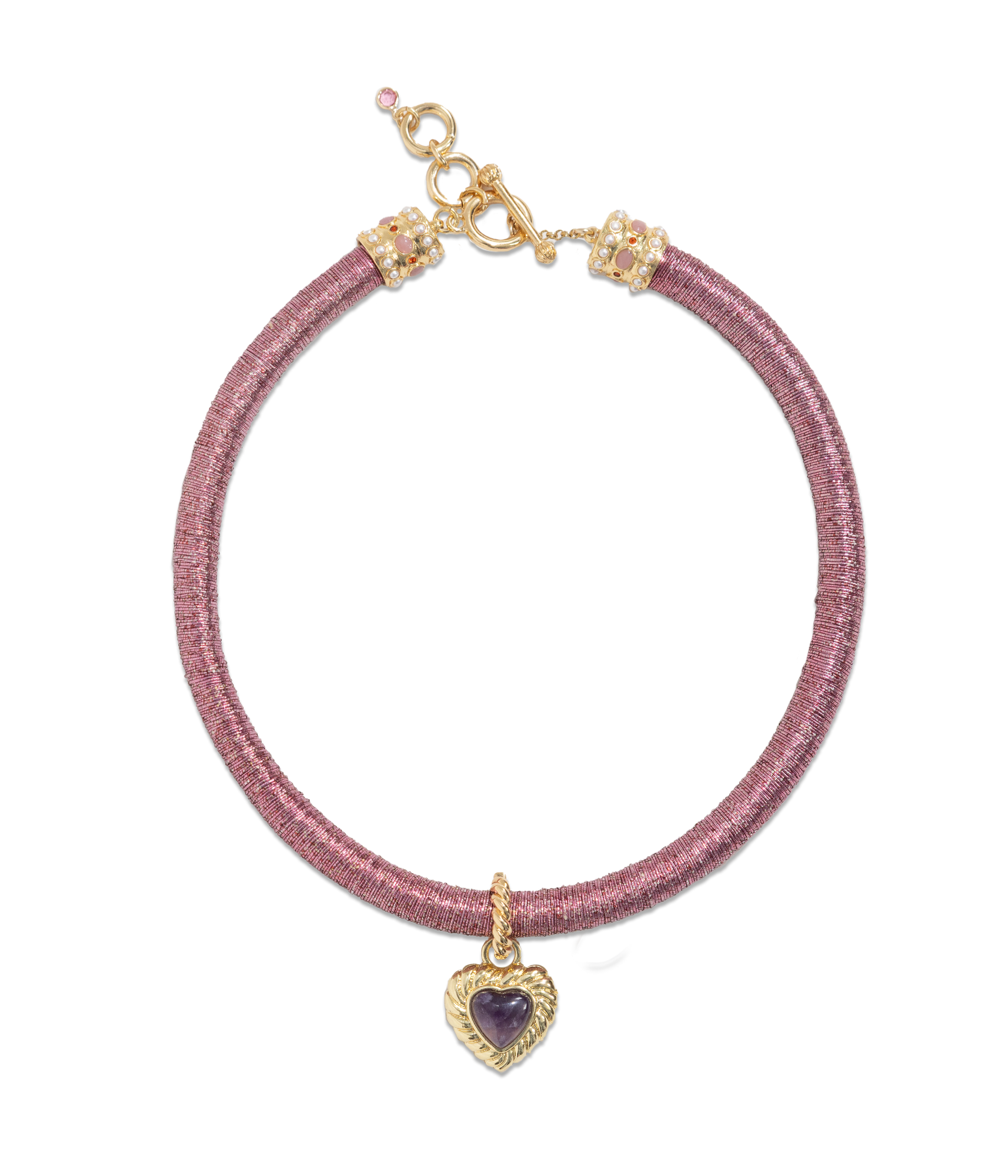 Camille Amethyst Heart Necklace - Loren Hope