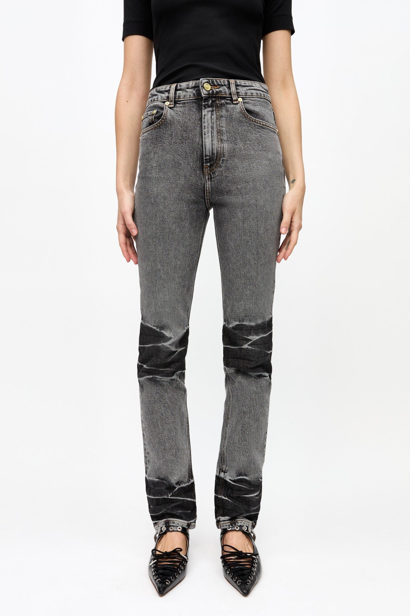Carri Jeans in Denim | Black Washed