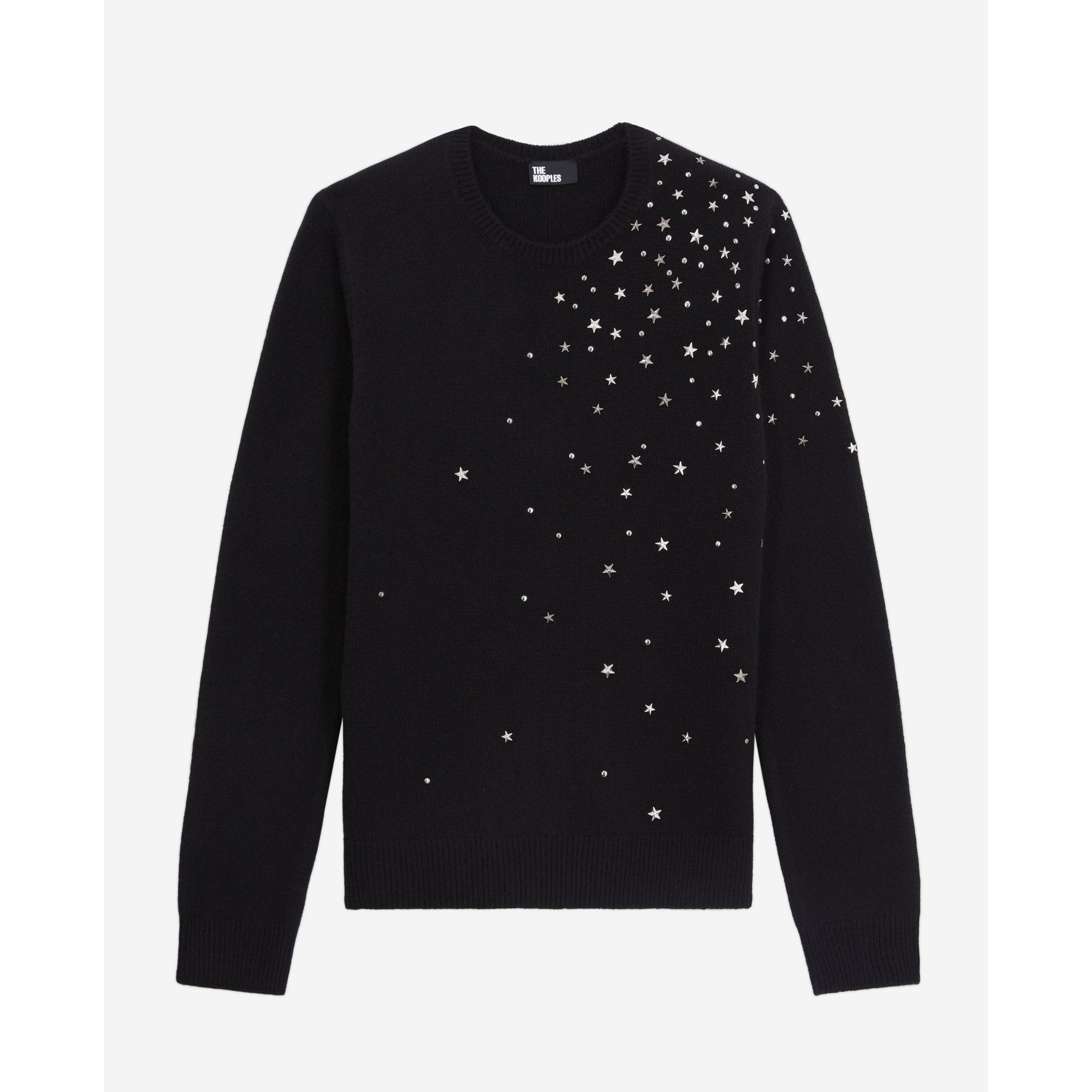 Cashmere Blend Sweater With Stars | Women | Black