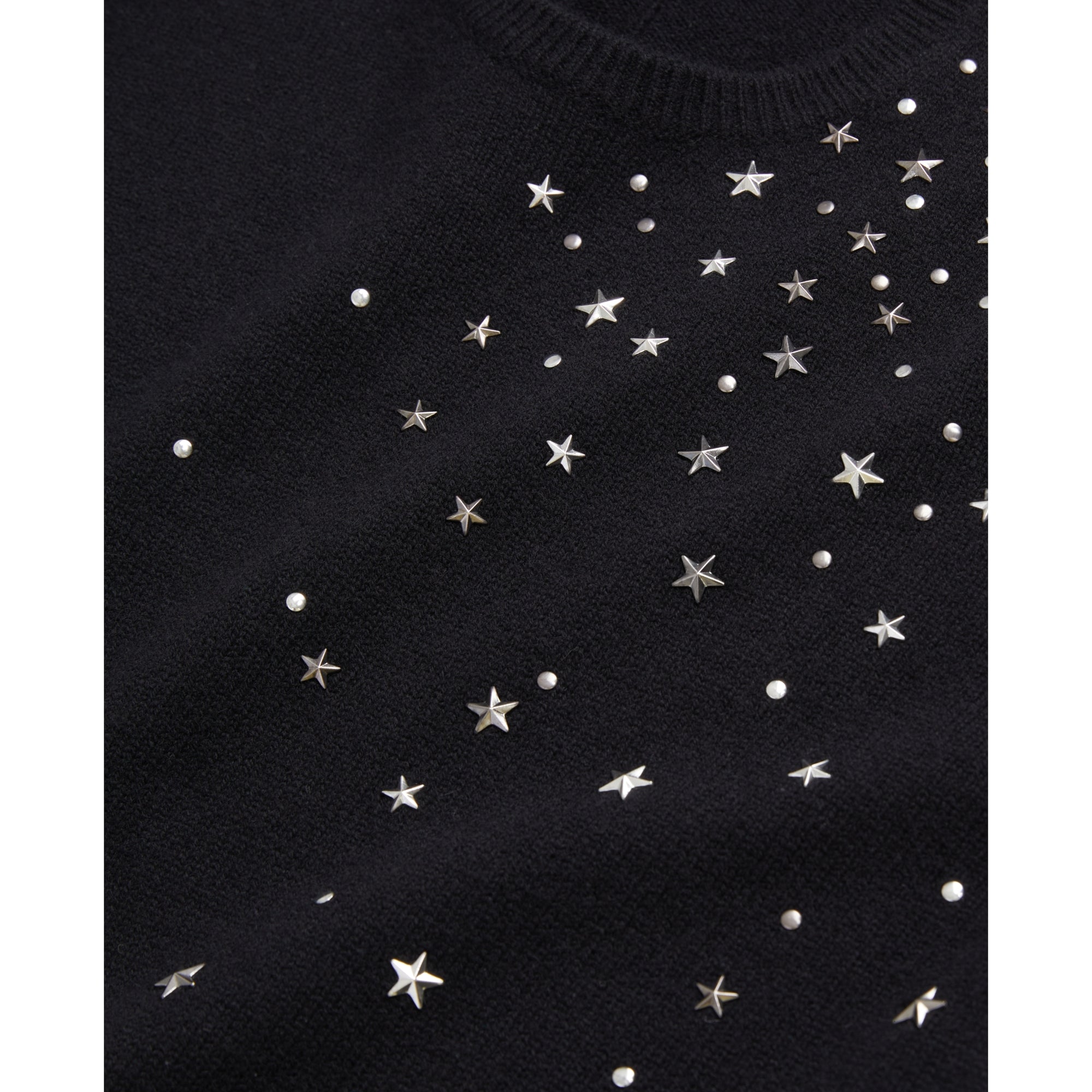 Cashmere Blend Sweater With Stars | Women | Black