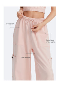 Casual Drawstring Waist Sweatpants | Marshmallow Pink