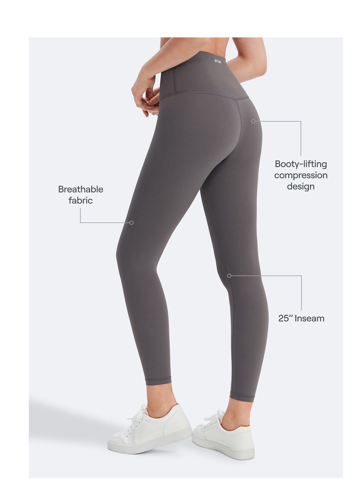 Casual Fit Leggings | Gray