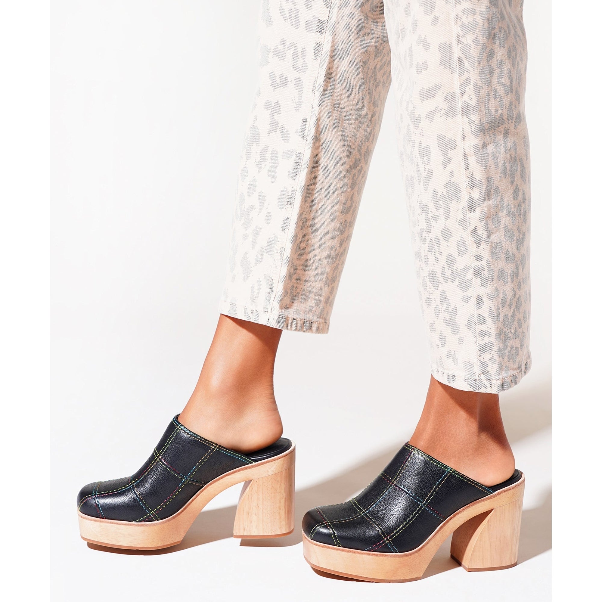 Celeste Platform Clog Mule | Black