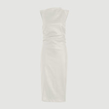 Channing Vegan Leather Wrap-Neck Dress (Petite) | Dove