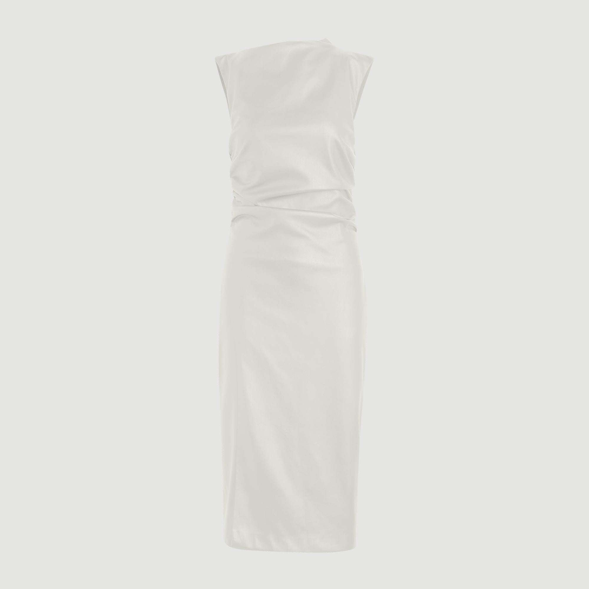 Channing Vegan Leather Wrap-Neck Dress (Petite) | Dove