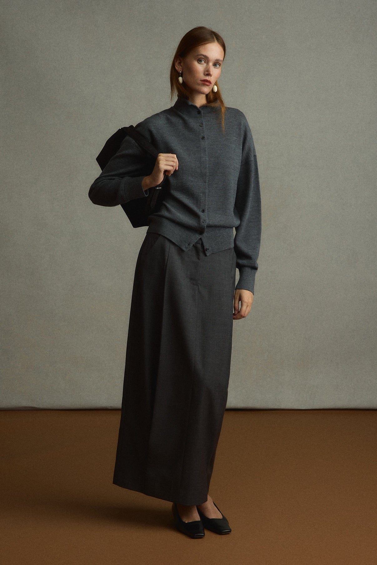 Kelsey | Gia Cotton-Silk Turtleneck Knit Top in Size Small