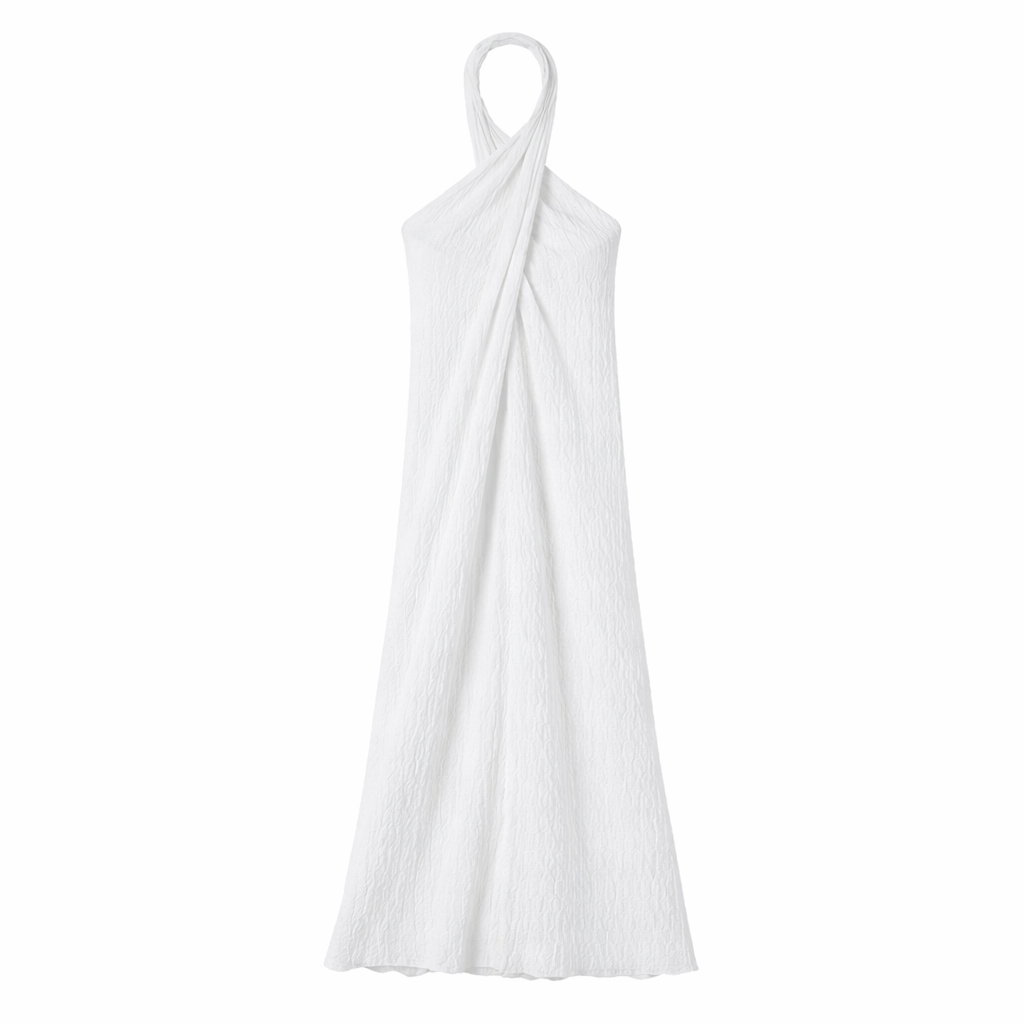 Stella Dress | White Crepe