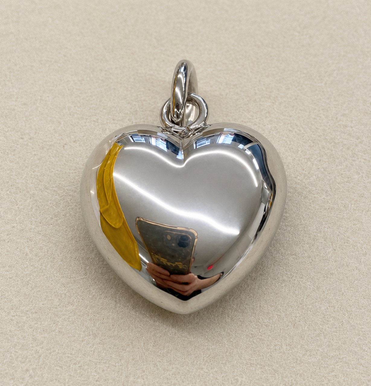 Medium Heart Charm | Sterling Silver