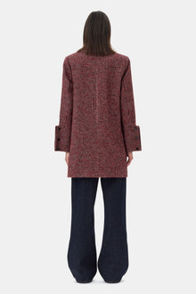 Check Midi Jacket | Racing Red