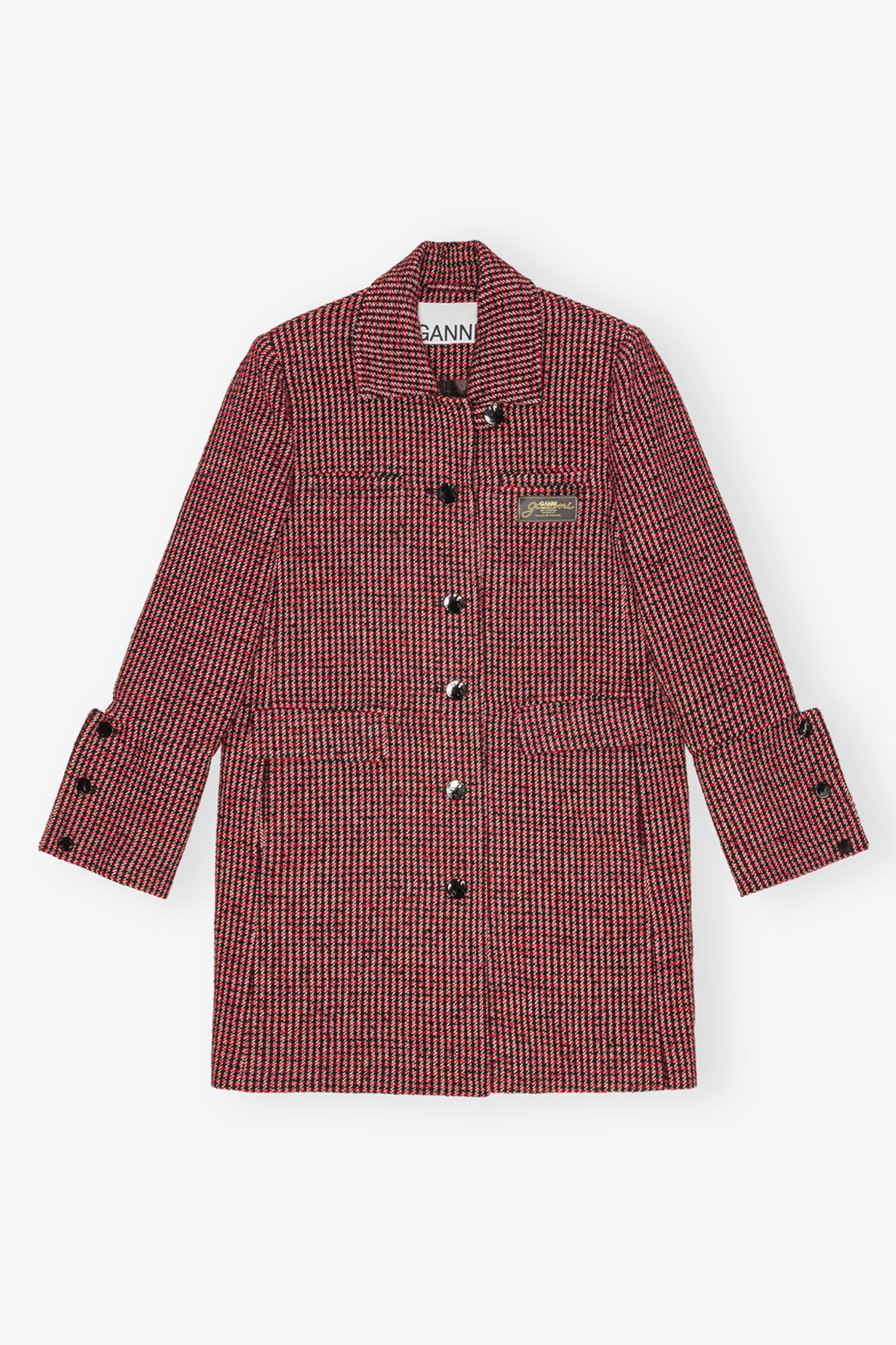 Check Midi Jacket | Racing Red