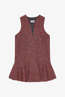 Check Mini Dress | Racing Red