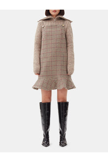 Check Mini Dress | Tiger's Eye