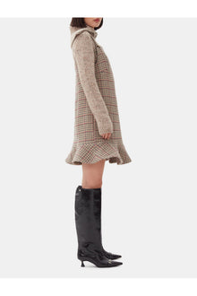 Check Mini Dress | Tiger's Eye