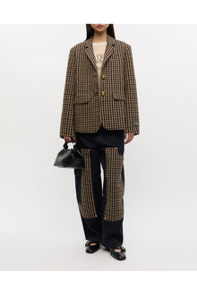 Check Wool Blazer | Chicory Coffee