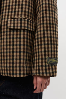 Check Wool Blazer | Chicory Coffee