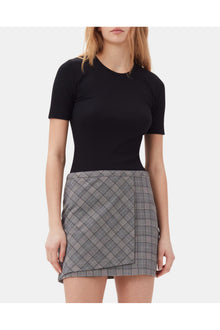 Checkered Mini Skirt | Frost Gray