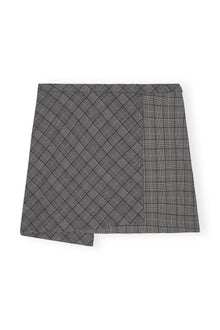 Checkered Mini Skirt | Frost Gray