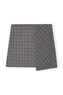 Checkered Mini Skirt | Frost Gray