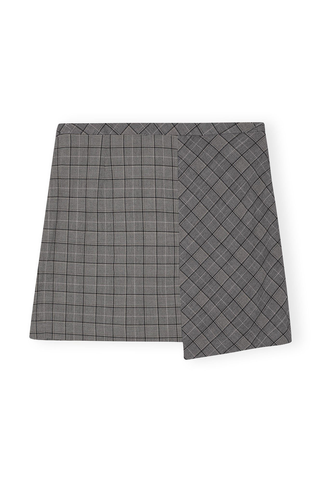Checkered Mini Skirt | Frost Gray