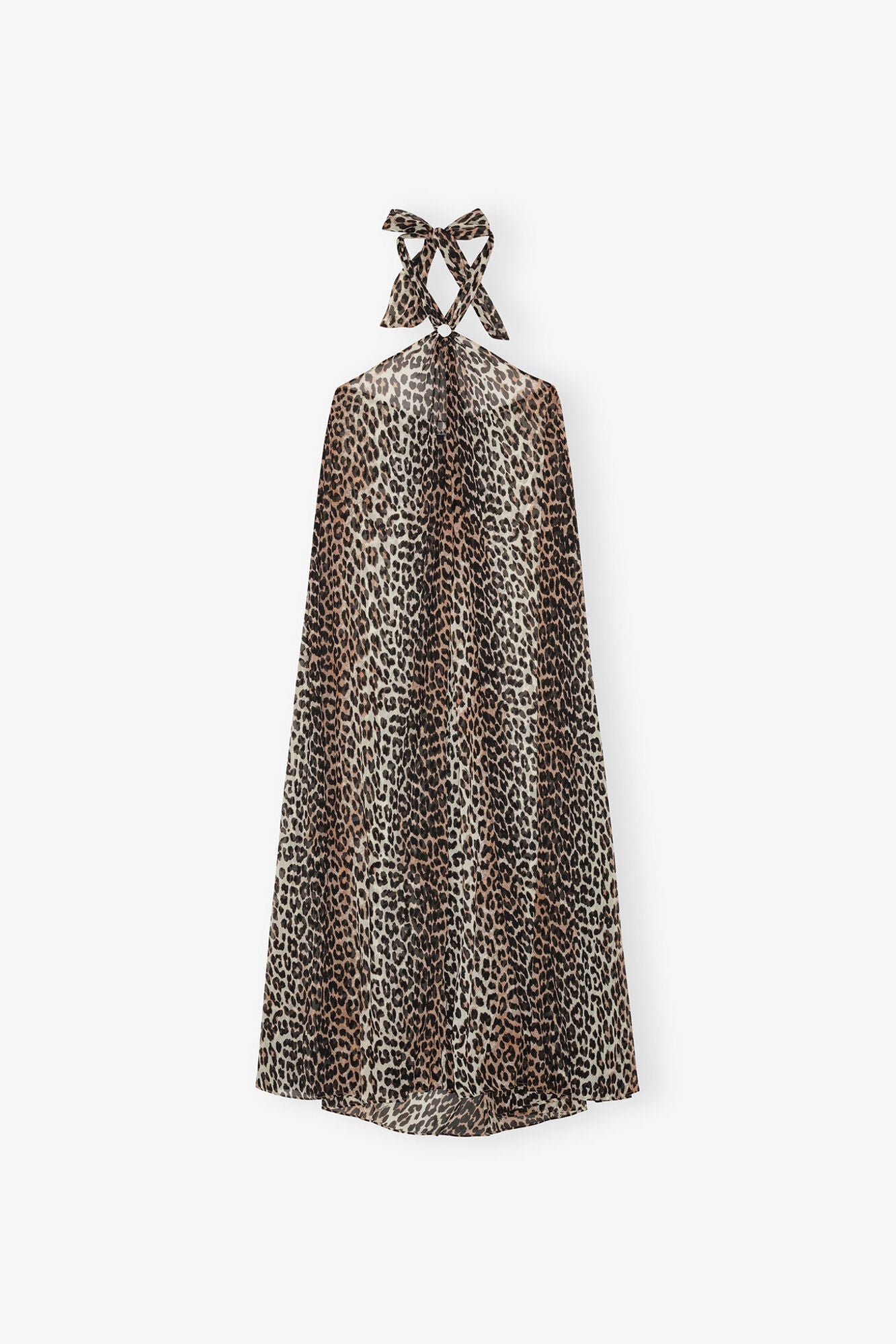 Chiffon Halterneck Dress | Leopard