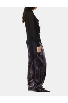 Chiffon Ruffle Shirt | Black
