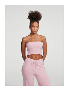 Chunky Knit Crop Top | Ballet Pink