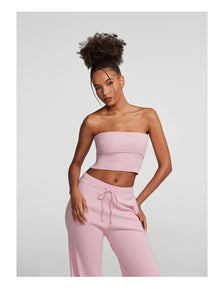 Chunky Knit Crop Top | Ballet Pink