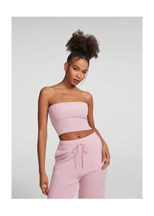 Chunky Knit Crop Top | Ballet Pink