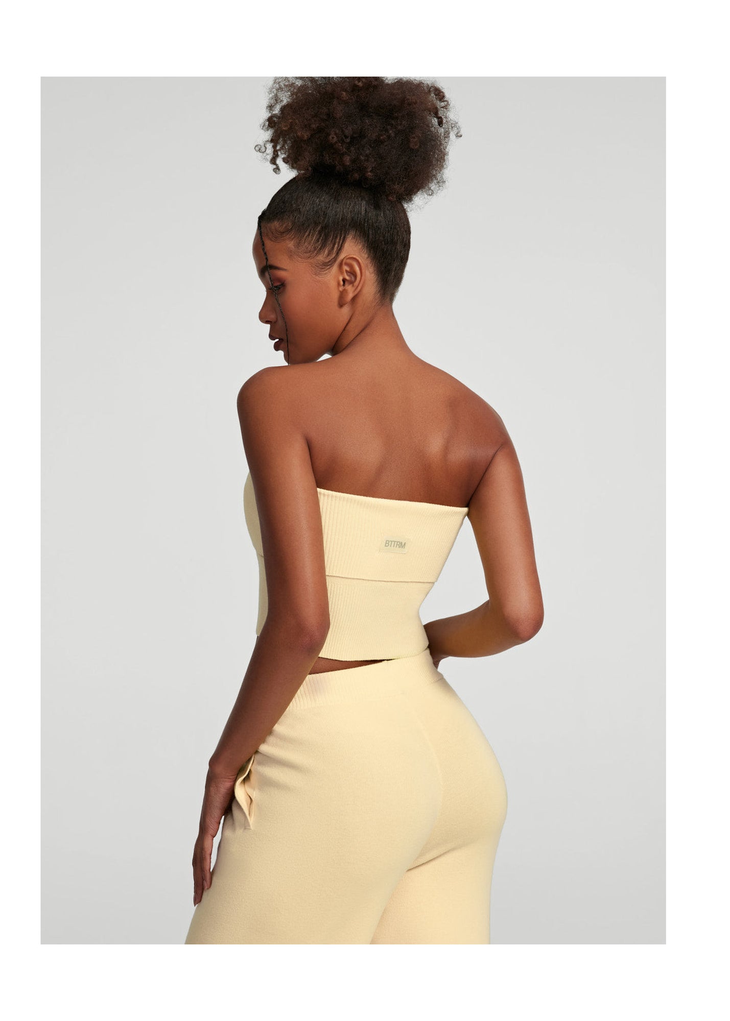 Chunky Knit Crop Top | Lemon Meringue