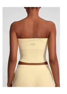 Chunky Knit Crop Top | Lemon Meringue