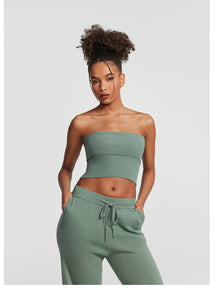 Chunky Knit Crop Top | Sage Green