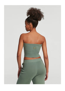 Chunky Knit Crop Top | Sage Green