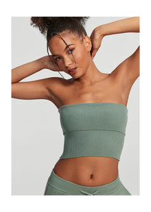 Chunky Knit Crop Top | Sage Green